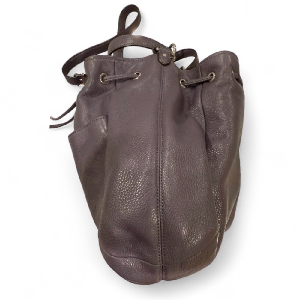 Coach Avery Park purple hobo pebbled leather bucket drawstring purse F27003 - Picture 11 of 11